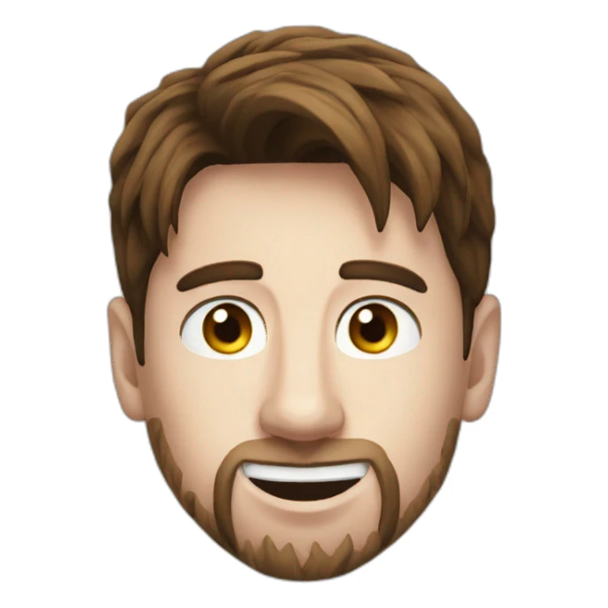 Leo Messi face sticker