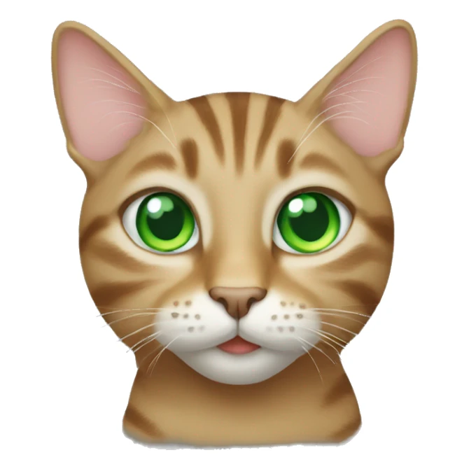 Tabby cat with green eyes sticker