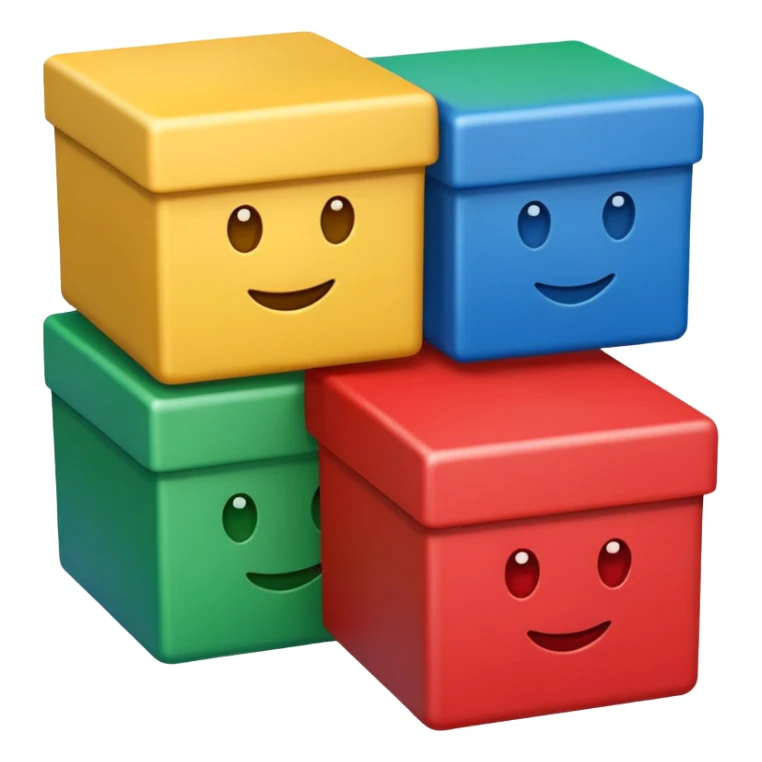 emoji of three classicboxes sticker