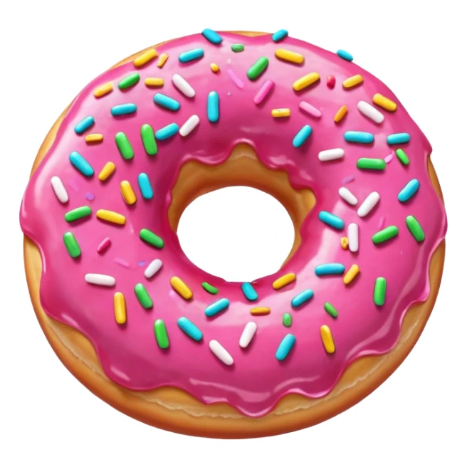 create pink dounut emoji sticker