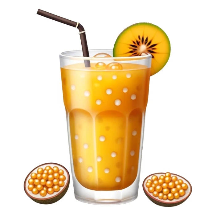 Mango and passion fruit bubba tea  sticker