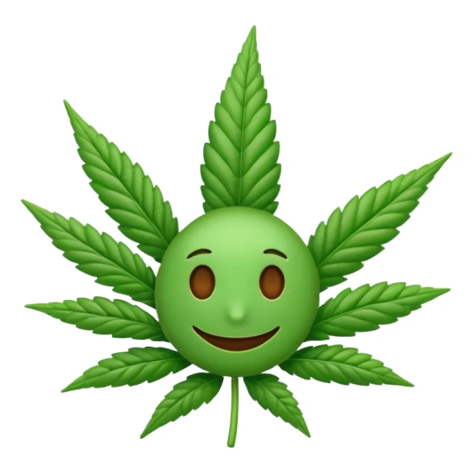 emoji de marihuana sticker