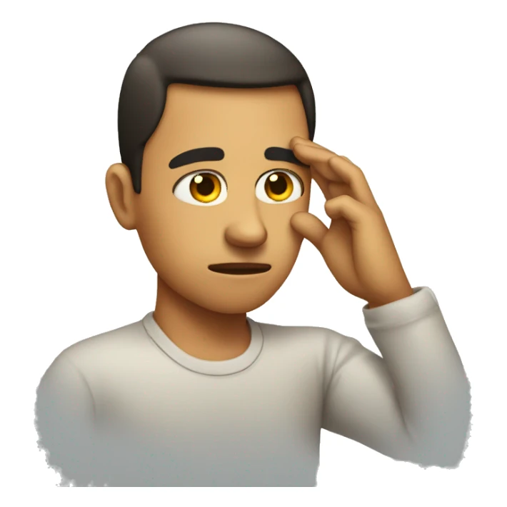 Side eye emoji with face palm sticker