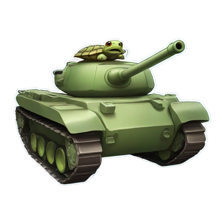 Tank turtle sticker sticker