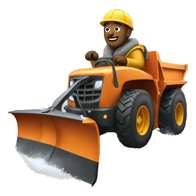 King driving a snow plow sticker