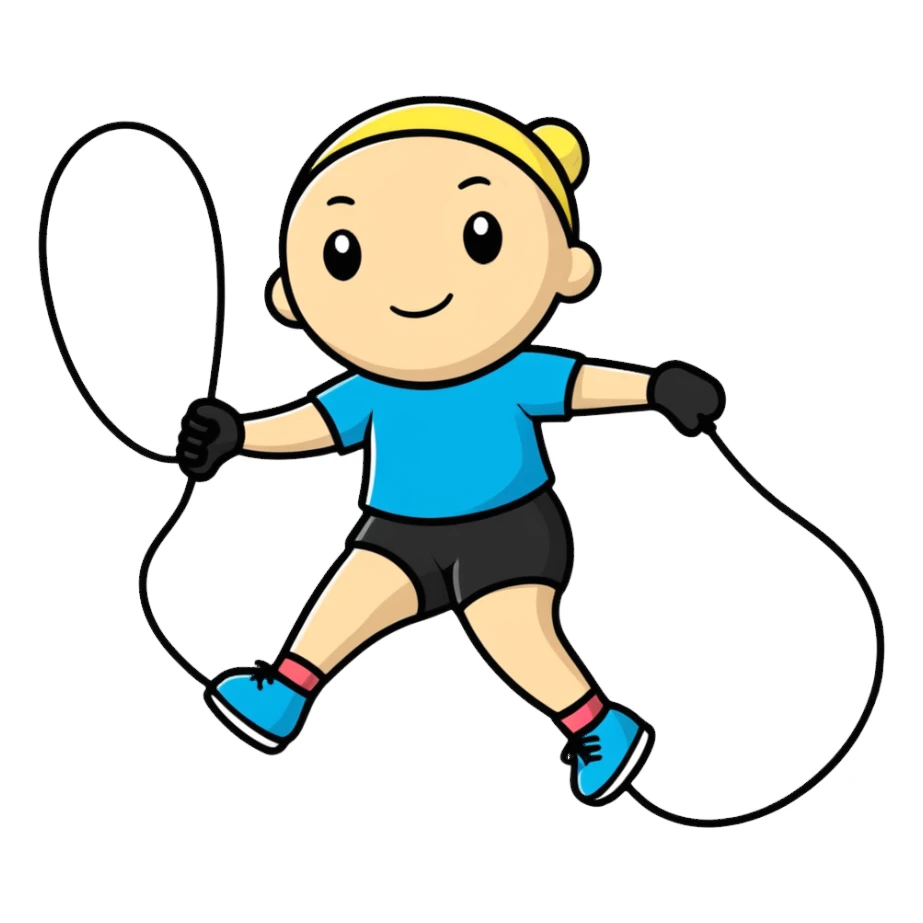 persona saltando la cuerda sticker