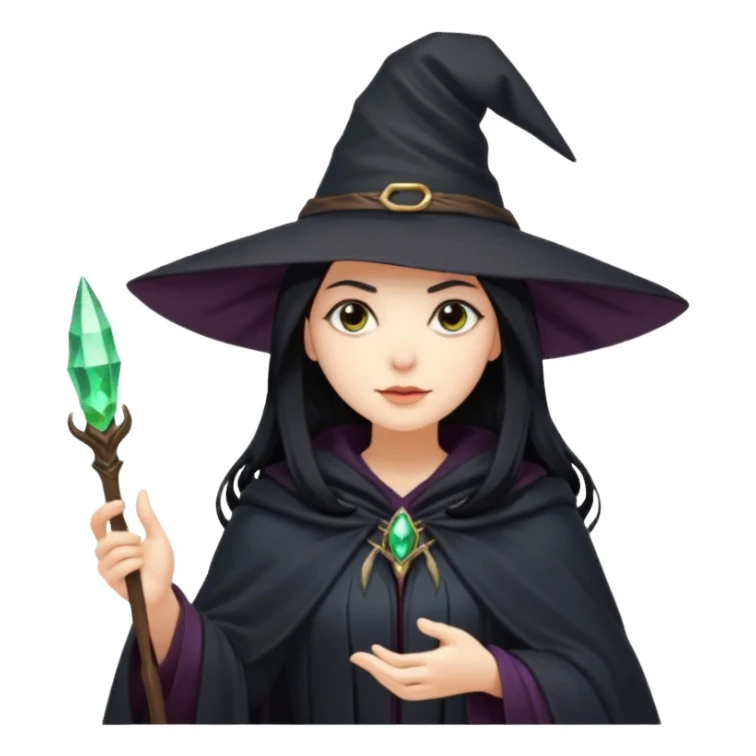 Cool magical witch with powers sticker