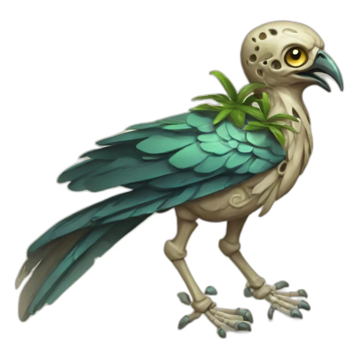 ancient Egyptian eldritch skeleton bird sticker