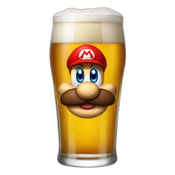 super mario drink beer sticker