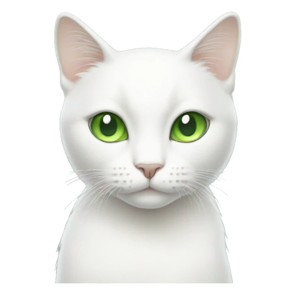white cat with greenish eyes sticker
