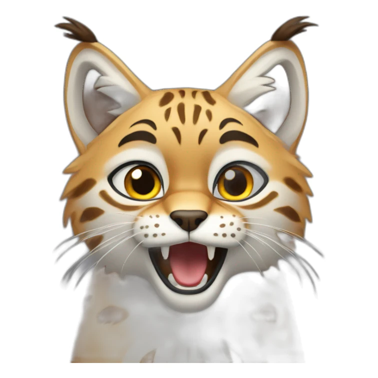 Shocked, surprised, lynx, feline sticker