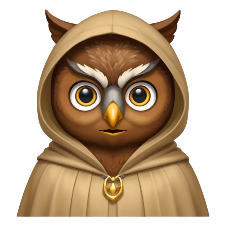 dark owl in beige cloak sticker