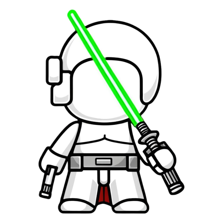 green light saber sticker