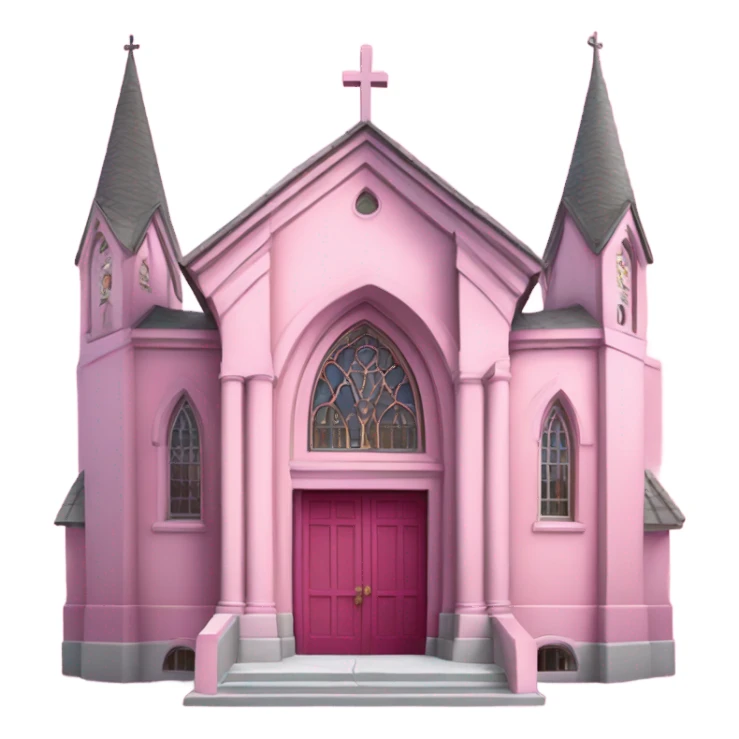 Pink Church Building  sticker