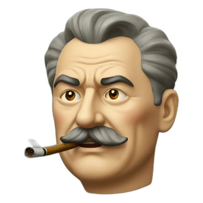 Stalin smoking old pipe sticker