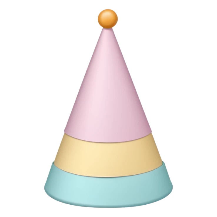 birthday hat pastel colors sticker