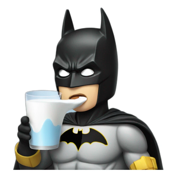 Batman drinking milk sticker
