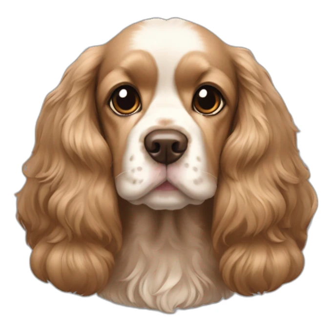 A sable coloured american cocker spaniel named ubu sticker