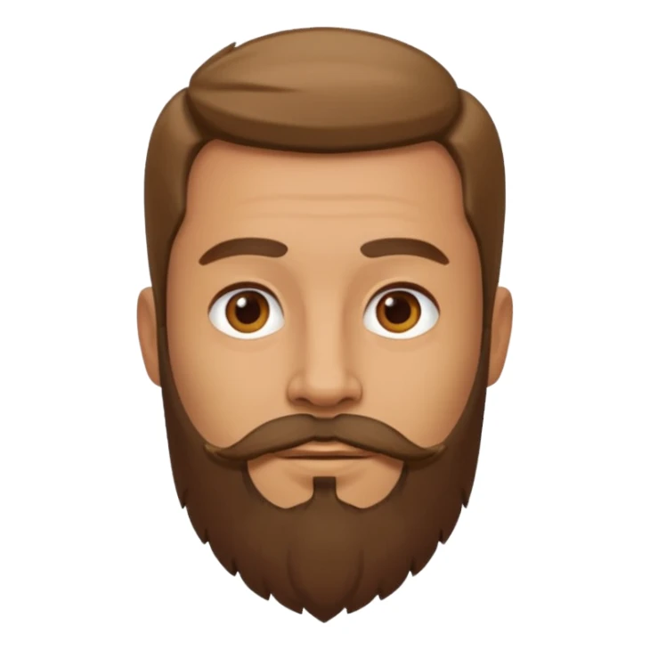 man with goatie beard sticker