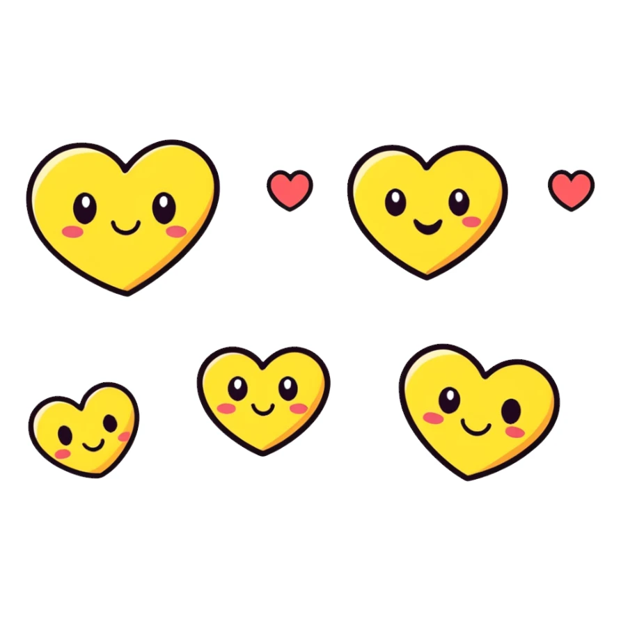 heart emojis sticker