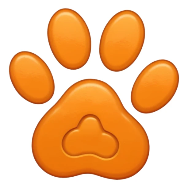 a very pale orange pawprint sticker