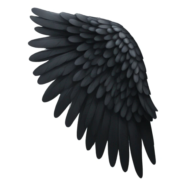 black angel wing sticker