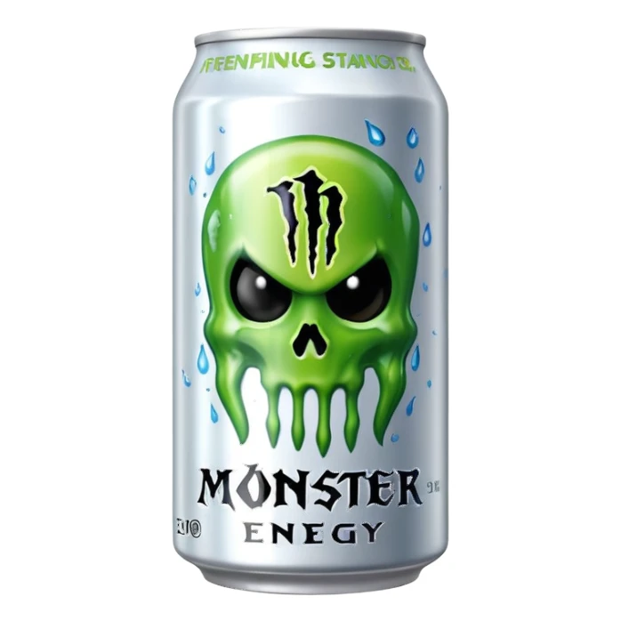 White monster energy drink  sticker