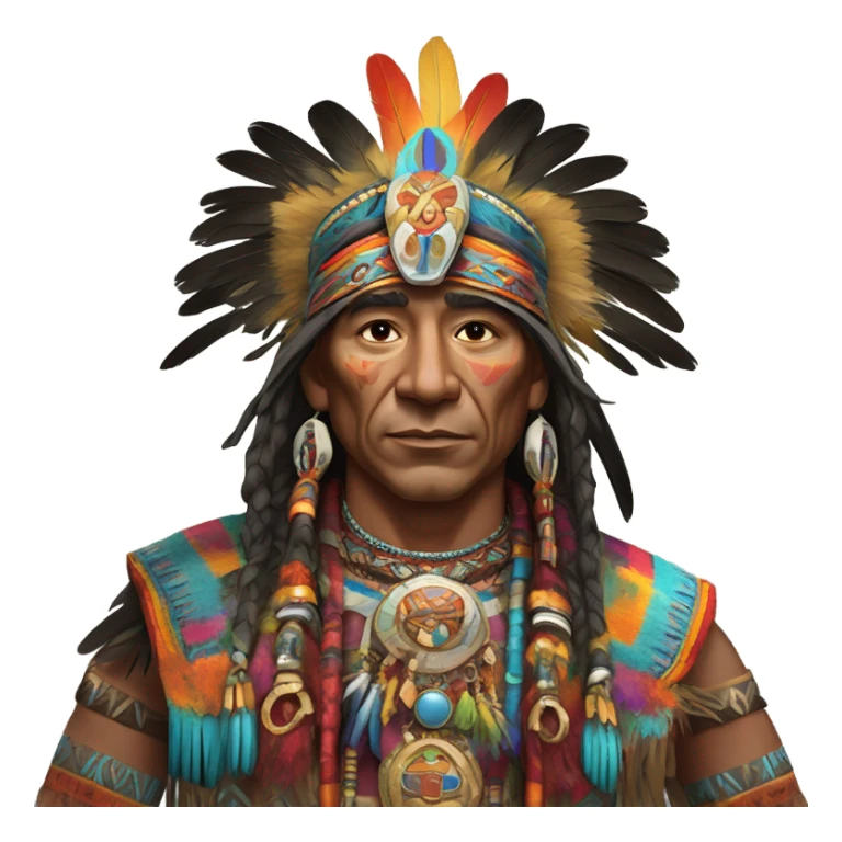 Aztec full body priest  sticker