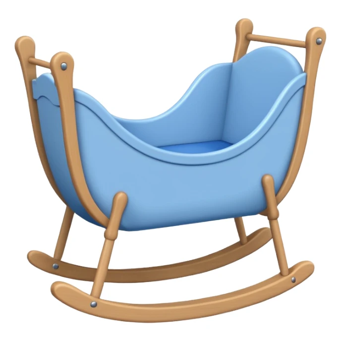 baby cradle blue sticker