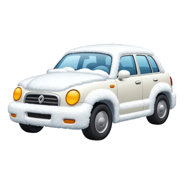 car covered in more snow sticker