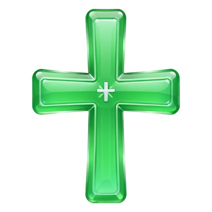 green pharmacy cross sticker