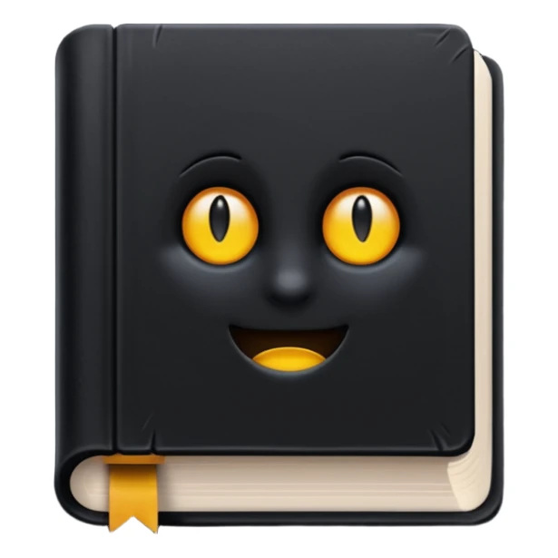 book with completely black pages sticker