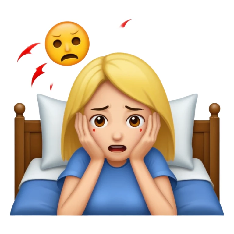 woman having nightmare sticker