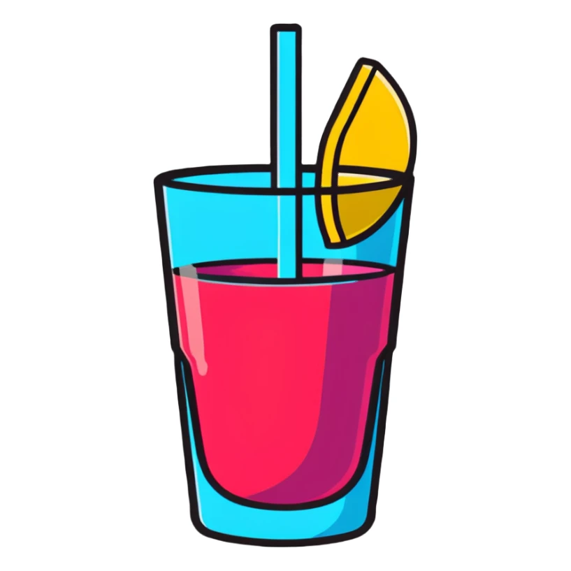 colorful drink sticker
