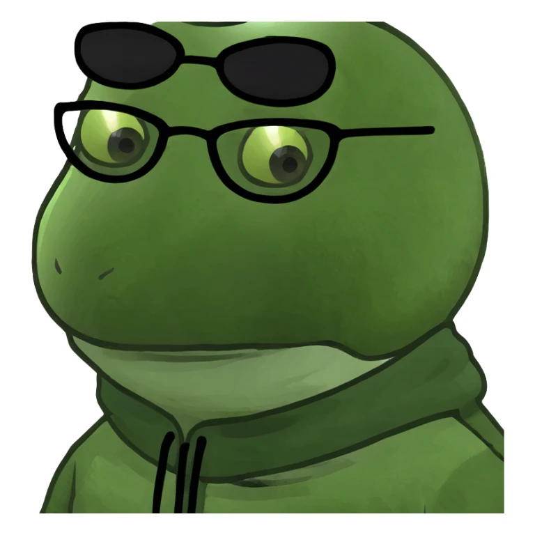 A nerd emoji wearing a ski mask sticker