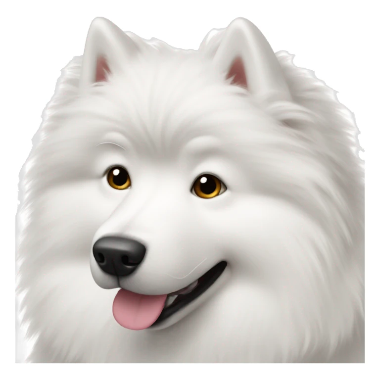 Fluffy Samoyed dog sticker