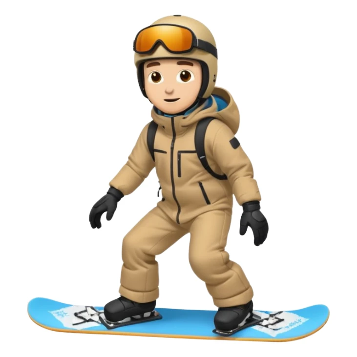 man snowboarding on snow sticker