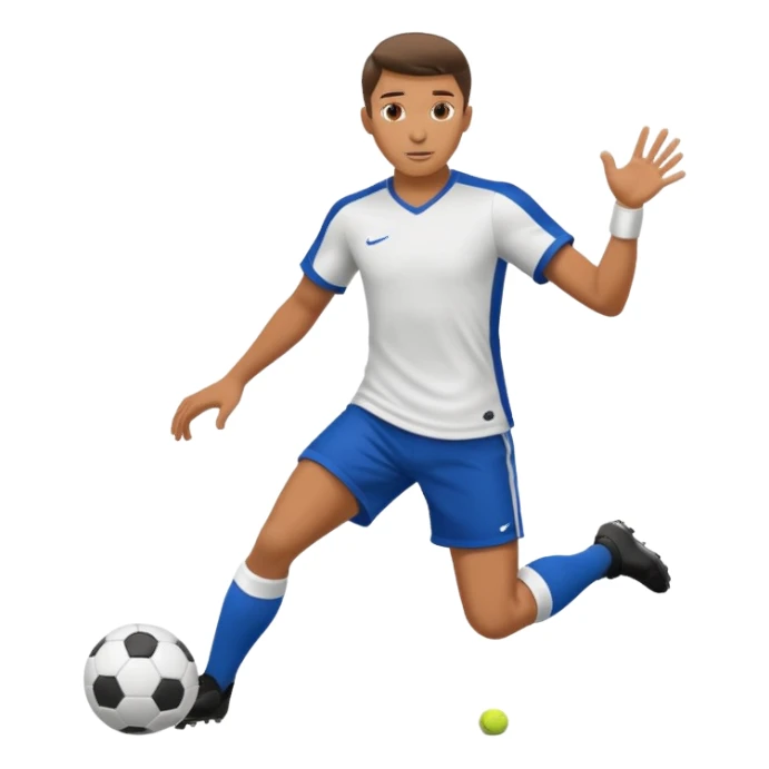 soccer player doing ball tricks sticker