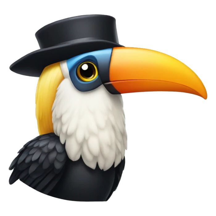 an old toucan with white beard sticker