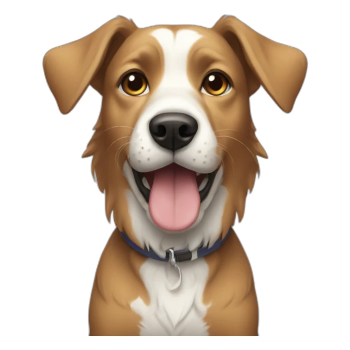 Dog with iPhone 15 sticker