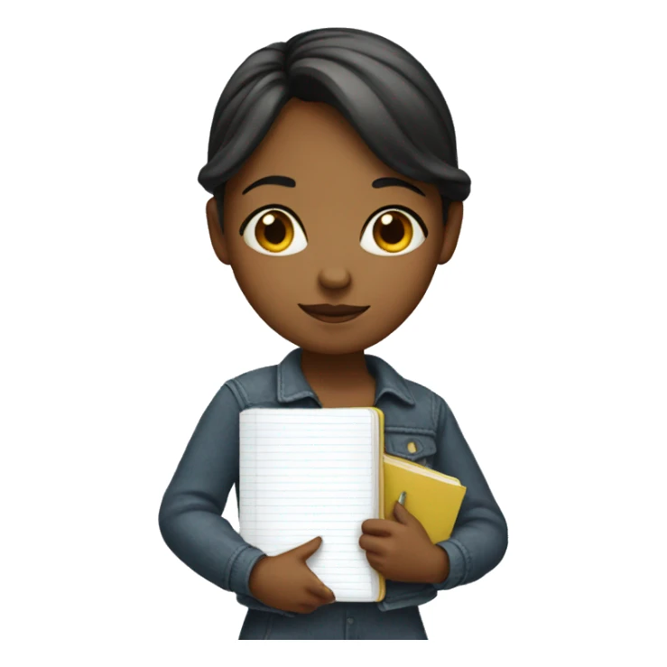 Girl with notebook  sticker