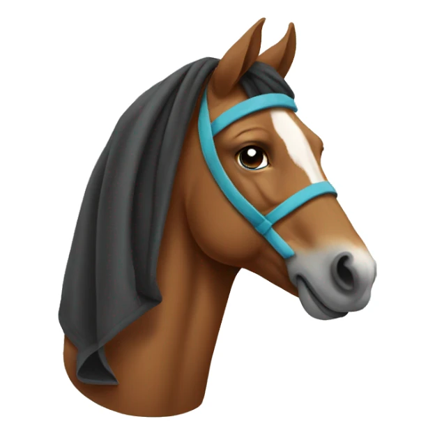 Horse wearing a hoodie sticker