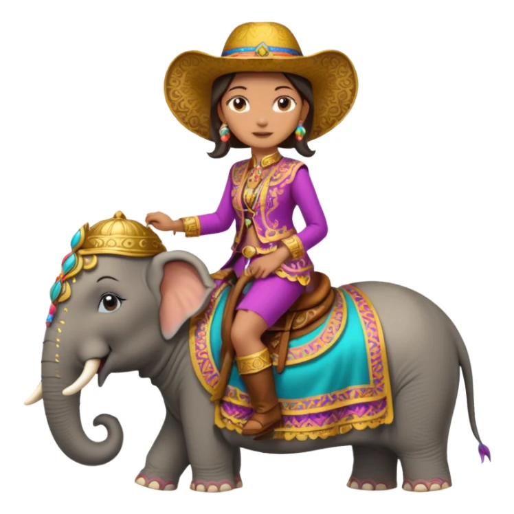 lady Rider on elephant sticker