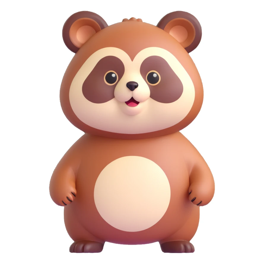 cute tanuki, standing  sticker