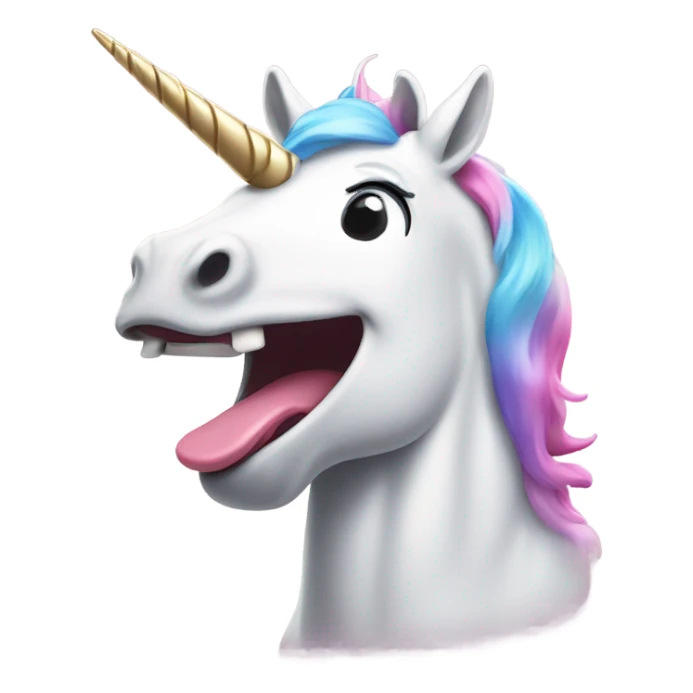 Unicorn with a tongue ￼ sticker