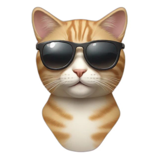 Cat whith sun glasses sticker