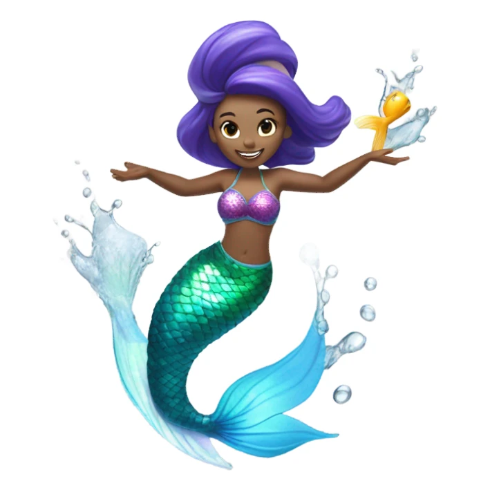 Mermaid doing water aerobics sticker