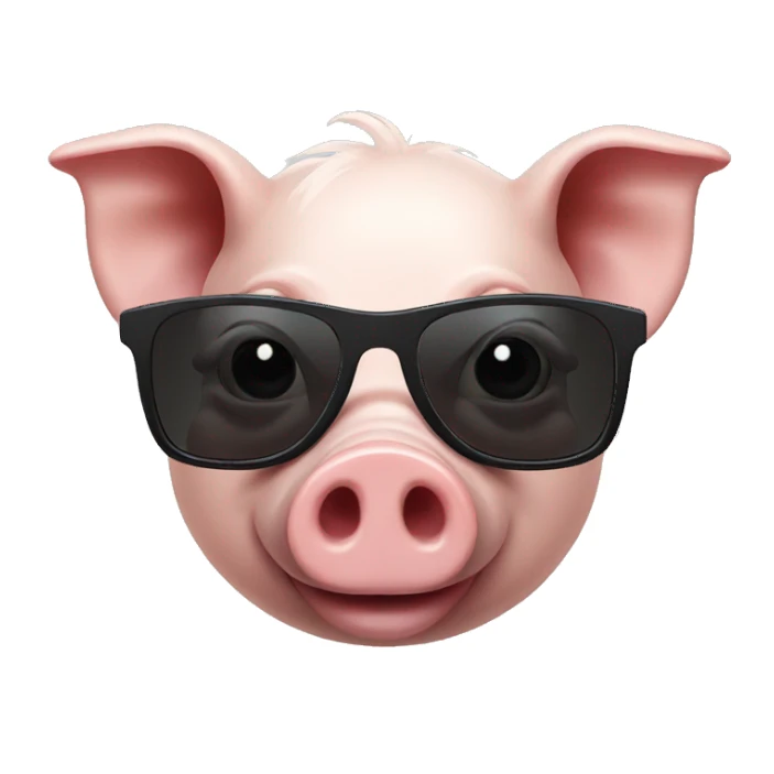 pig with sunglasses sticker