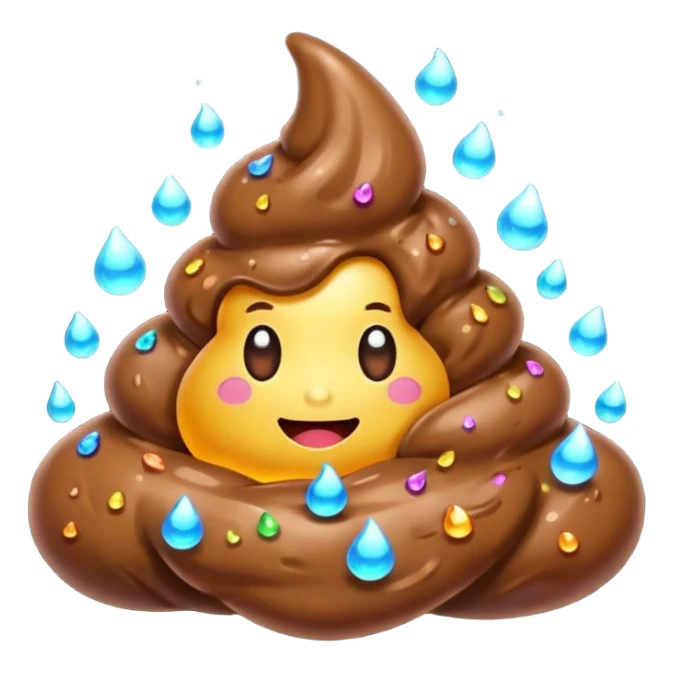 A fantasy poop sticker