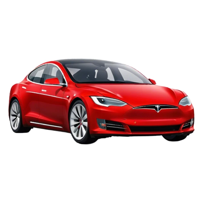 Tesla Model S - Tesla (Model Year: 2022) (Iconic colour: Red) sticker